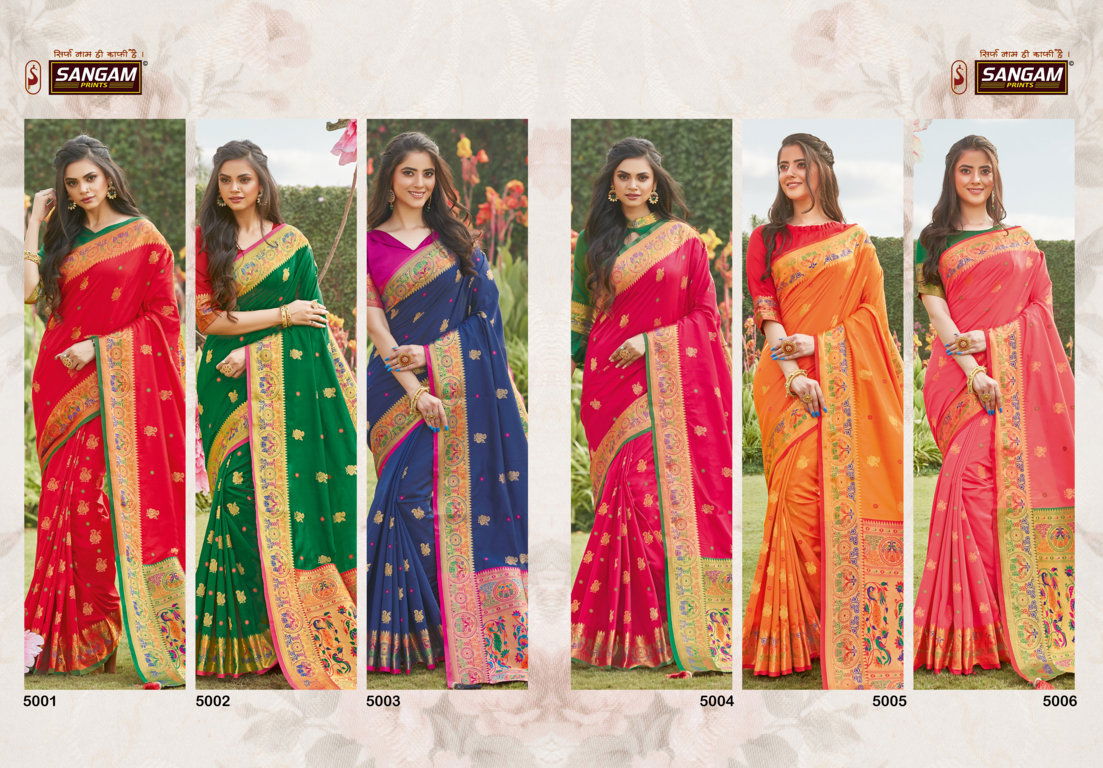 Sangam Pattu Latest Fancy Designer Festive Wear Silk Pure Soft Silk Saree Collection
